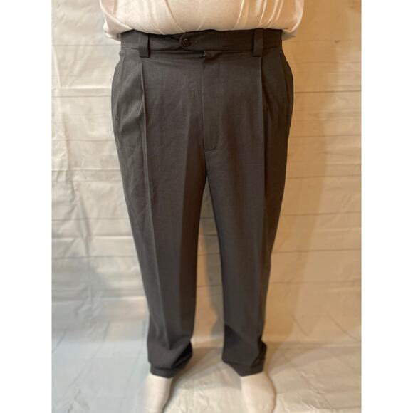 Zanella Other - ZANELLA Todd 100% Wool Dark Gray Flat Front Dress Pants 37 x 29 Italian Made EUC